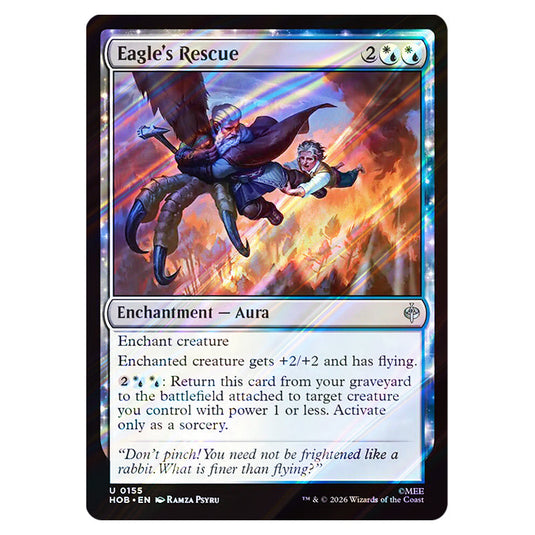 Eagle's Rescue 0155 card from the Magic The Gathering set The Hobbit