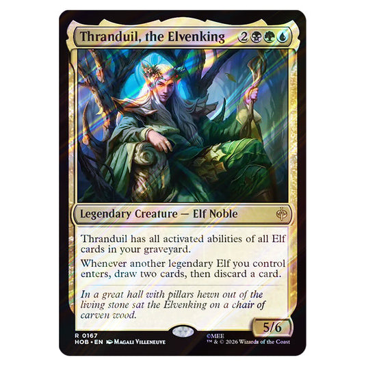 Thranduil, the Elvenking 0167 card from the Magic The Gathering set The Hobbit