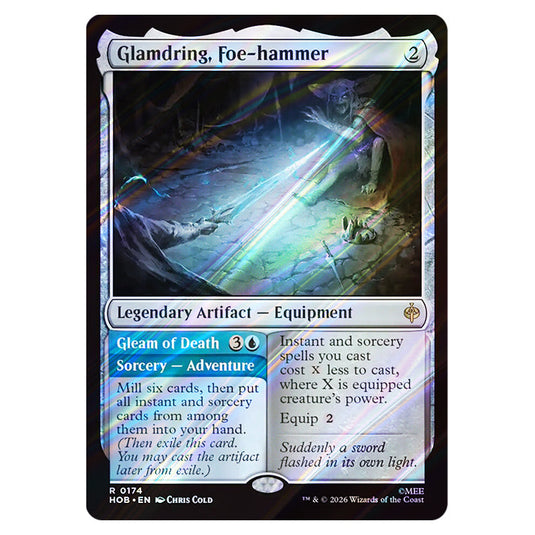 Glamdring, Foe-hammer // Gleam of Death 0174 card from the Magic The Gathering set The Hobbit