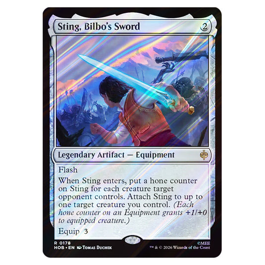 Sting, Bilbo's Sword 0178 card from the Magic The Gathering set The Hobbit