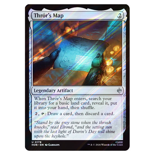Thrór's Map 0179 card from the Magic The Gathering set The Hobbit
