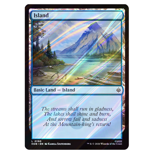 Island 0190 card from the Magic The Gathering set The Hobbit