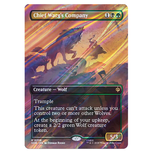 Chief Warg's Company 0208 card from the Magic The Gathering set The Hobbit