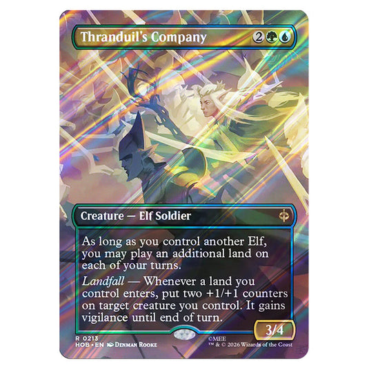 Thranduil's Company 0213 card from the Magic The Gathering set The Hobbit