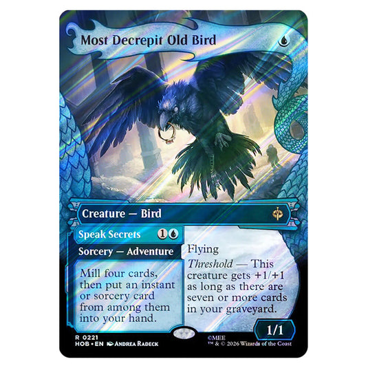 Most Decrepit Old Bird // Speak Secrets 0221 card from the Magic The Gathering set The Hobbit