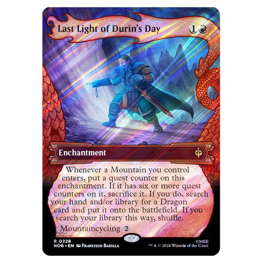 Last Light of Durin's Day 0228 card from the Magic The Gathering set The Hobbit