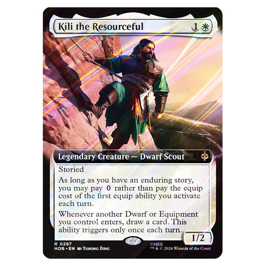 Kíli the Resourceful 0287 card from the Magic The Gathering set The Hobbit
