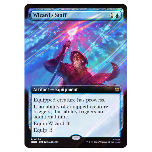 Wizard's Staff 0294 card from the Magic The Gathering set The Hobbit