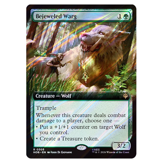 Bejeweled Warg 0305 card from the Magic The Gathering set The Hobbit