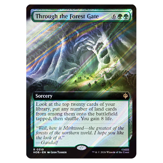 Through the Forest Gate 0310 card from the Magic The Gathering set The Hobbit