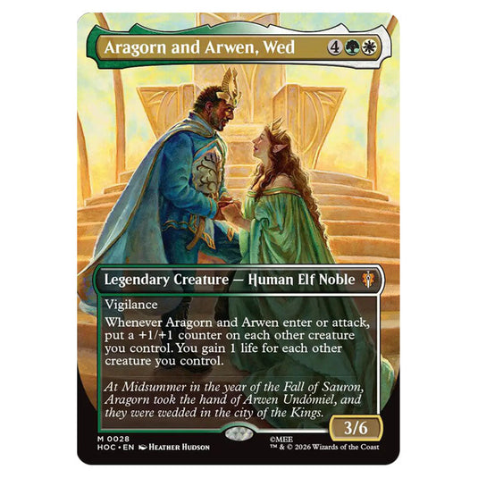 Aragorn and Arwen, Wed 0028 card from the Magic The Gathering set The Hobbit Eternal