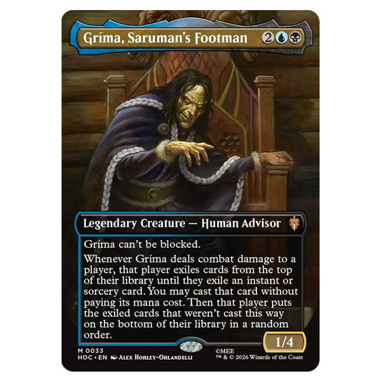 Gríma, Saruman's Footman 0033 card from the Magic The Gathering set The Hobbit Eternal