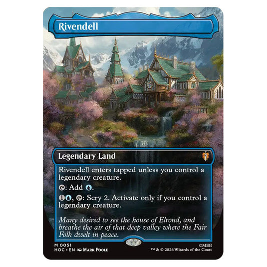Rivendell 0051 card from the Magic The Gathering set The Hobbit Eternal