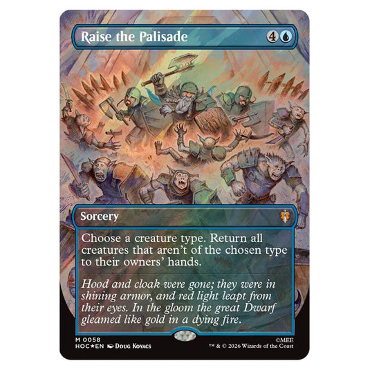 Raise the Palisade 0058 card from the Magic The Gathering set The Hobbit Eternal