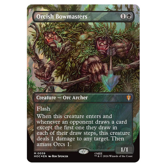 Orcish Bowmasters 0059 card from the Magic The Gathering set The Hobbit Eternal