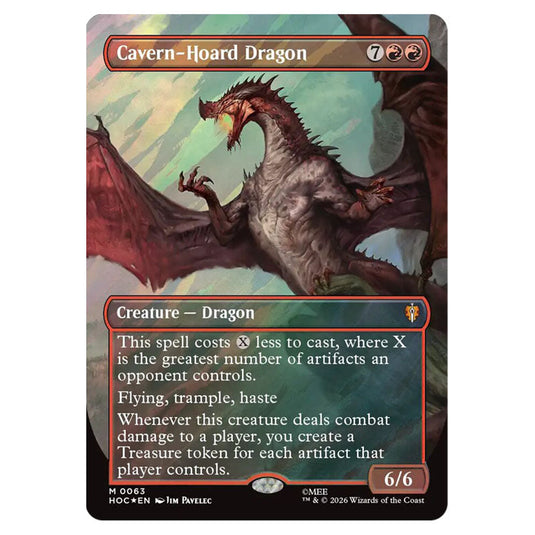 Cavern-Hoard Dragon 0063 card from the Magic The Gathering set The Hobbit Eternal