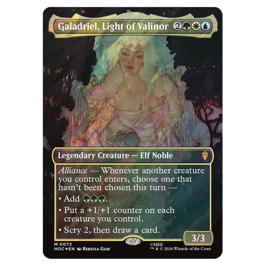 Galadriel, Light of Valinor 0072 card from the Magic The Gathering set The Hobbit Eternal