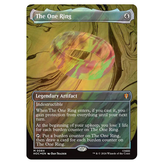 The One Ring 0084 card from the Magic The Gathering set The Hobbit Eternal