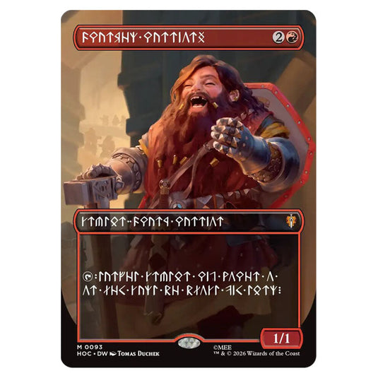 Dwarven Warriors 0093 card from the Magic The Gathering set The Hobbit Eternal