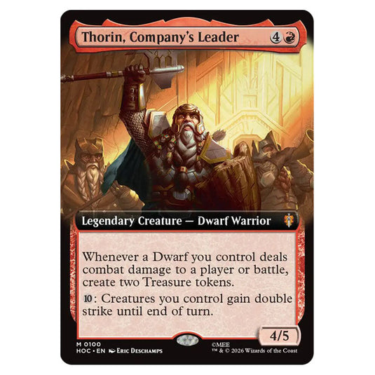 Thorin, Company's Leader 0100 card from the Magic The Gathering set The Hobbit Eternal