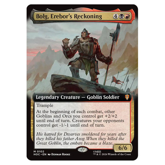Bolg, Erebor's Reckoning 0102 card from the Magic The Gathering set The Hobbit Eternal
