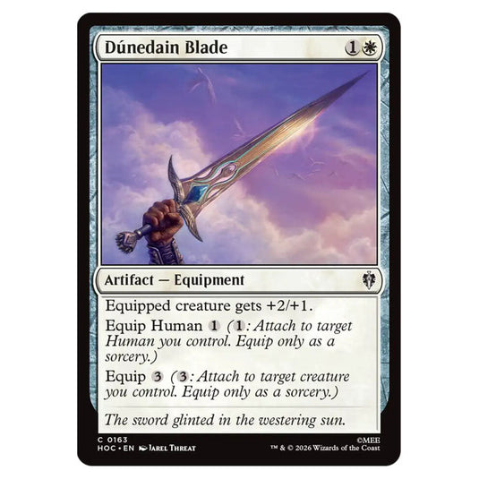 Dúnedain Blade 0163 card from the Magic The Gathering set The Hobbit Eternal