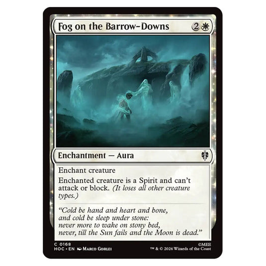 Fog on the Barrow-Downs 0168 card from the Magic The Gathering set The Hobbit Eternal