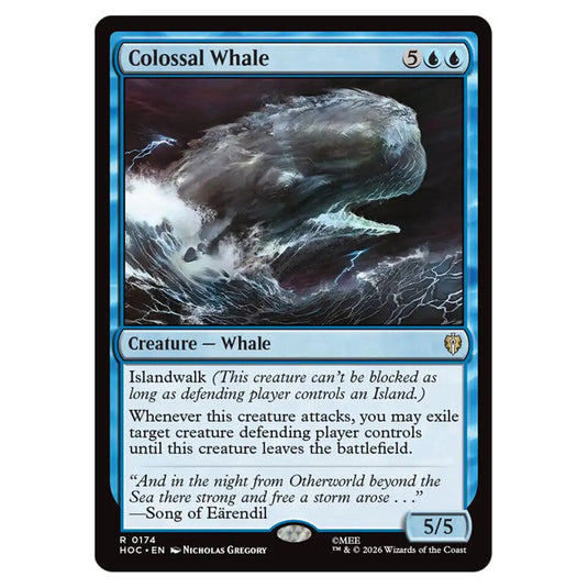 Colossal Whale 0174 card from the Magic The Gathering set The Hobbit Eternal