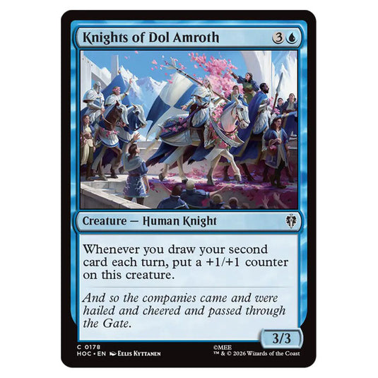 Knights of Dol Amroth 0178 card from the Magic The Gathering set The Hobbit Eternal