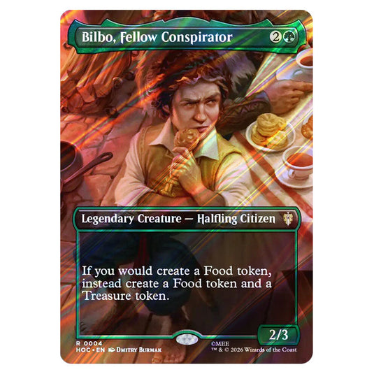 Bilbo, Fellow Conspirator 0004 card from the Magic The Gathering set The Hobbit Eternal