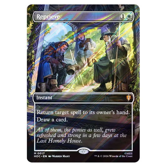 Reprieve 0017 card from the Magic The Gathering set The Hobbit Eternal