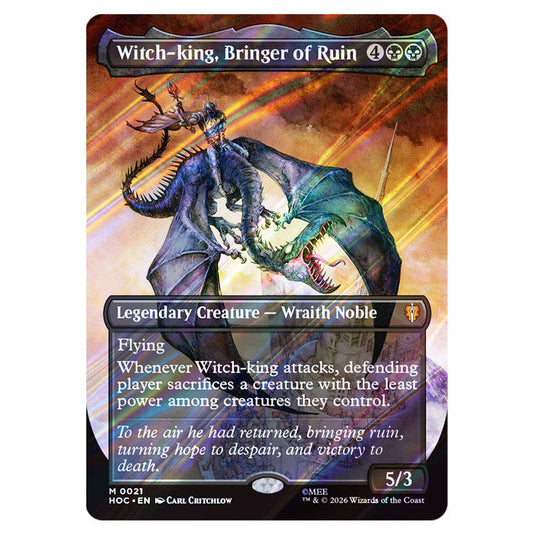 Witch-king, Bringer of Ruin 0021 card from the Magic The Gathering set The Hobbit Eternal