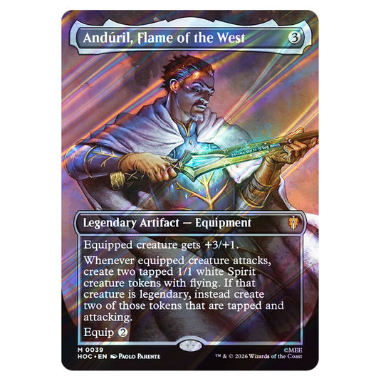 Andúril, Flame of the West 0039 card from the Magic The Gathering set The Hobbit Eternal