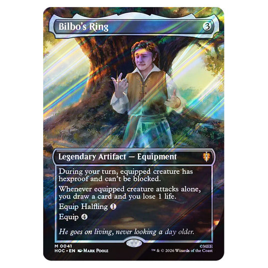 Bilbo's Ring 0041 card from the Magic The Gathering set The Hobbit Eternal