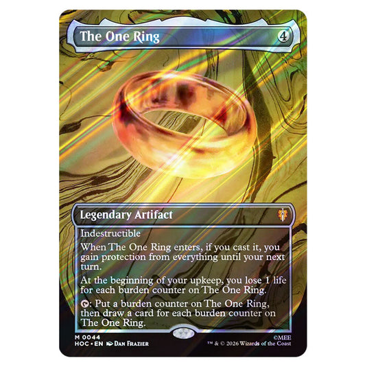 The One Ring 0044 card from the Magic The Gathering set The Hobbit Eternal