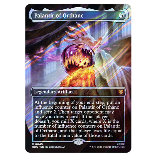 Palantír of Orthanc 0045 card from the Magic The Gathering set The Hobbit Eternal