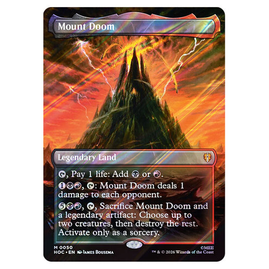 Mount Doom 0050 card from the Magic The Gathering set The Hobbit Eternal