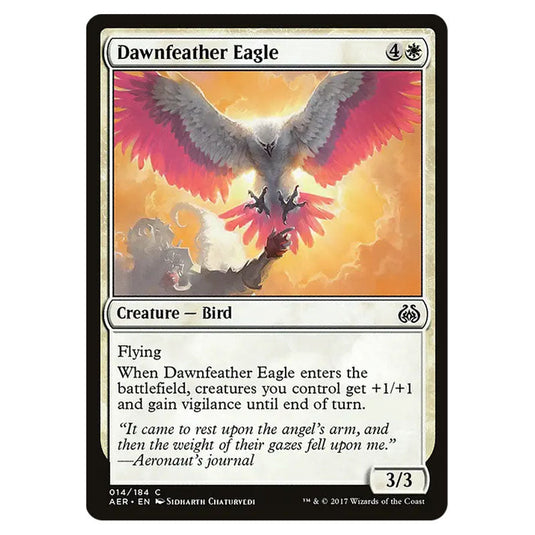 Dawnfeather Eagle 014 card from the Magic The Gathering set Aether Revolt