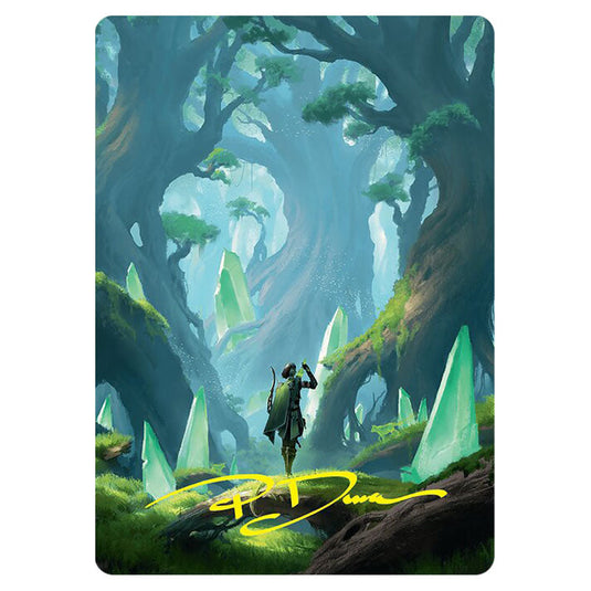 Forest // Forest 25 card from the Magic The Gathering set Foundations Art Series