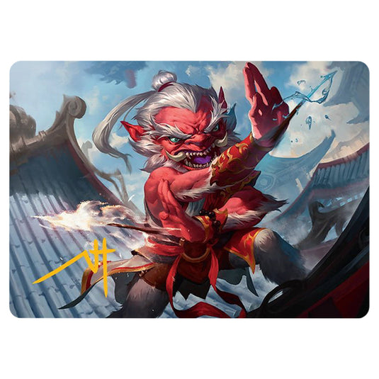 Devoted Duelist 0015 card from the Magic The Gathering set Tarkir: Dragonstorm Art Series