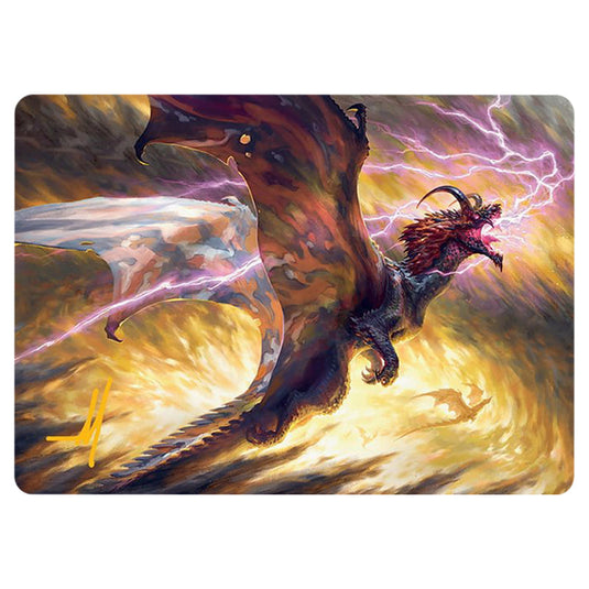 Stormscale Scion 0017 card from the Magic The Gathering set Tarkir: Dragonstorm Art Series
