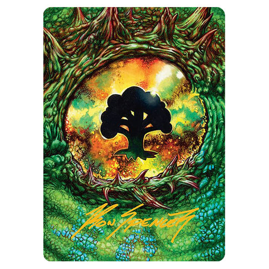 Forest 0032 card from the Magic The Gathering set Tarkir: Dragonstorm Art Series