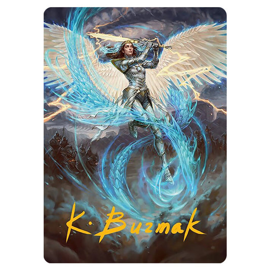 Elspeth, Storm Slayer 0049 card from the Magic The Gathering set Tarkir: Dragonstorm Art Series