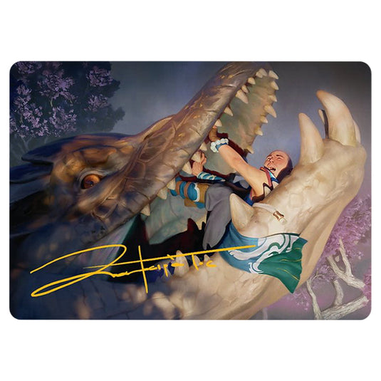Jaws of Defeat 0053 card from the Magic The Gathering set Tarkir: Dragonstorm Art Series