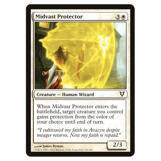 Midvast Protector 0028 card from the Magic The Gathering set Avacyn Restored