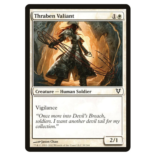 Thraben Valiant 0039 card from the Magic The Gathering set Avacyn Restored