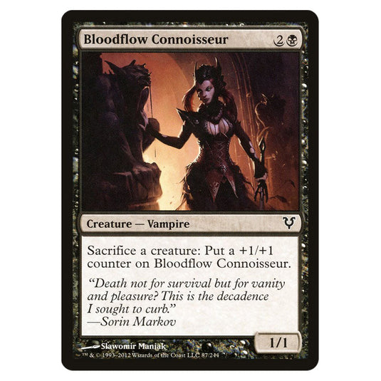 Bloodflow Connoisseur 0087 card from the Magic The Gathering set Avacyn Restored