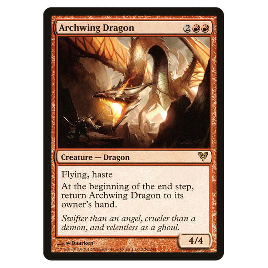 Archwing Dragon 0126 card from the Magic The Gathering set Avacyn Restored