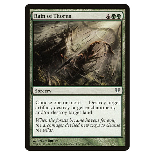 Rain of Thorns 0190 card from the Magic The Gathering set Avacyn Restored