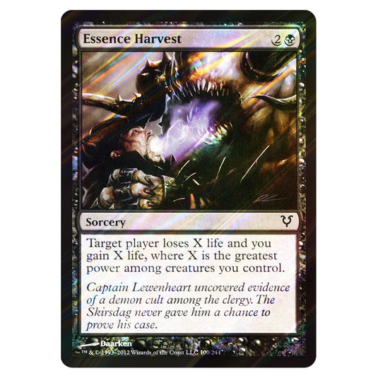 Essence Harvest 0100 card from the Magic The Gathering set Avacyn Restored